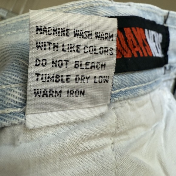 Vintage Todays News Pants Mens 33x24 Light Wash Denim Carpenter Double Knee 90s - Picture 13 of 16